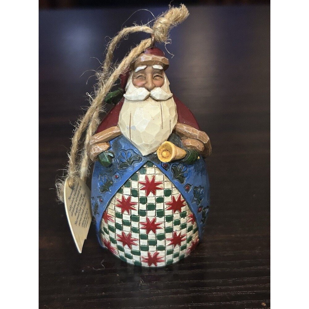 Jim Shore Heartwood Creek Mini Santa Ornament 2002 C107461 Enesco Christmas